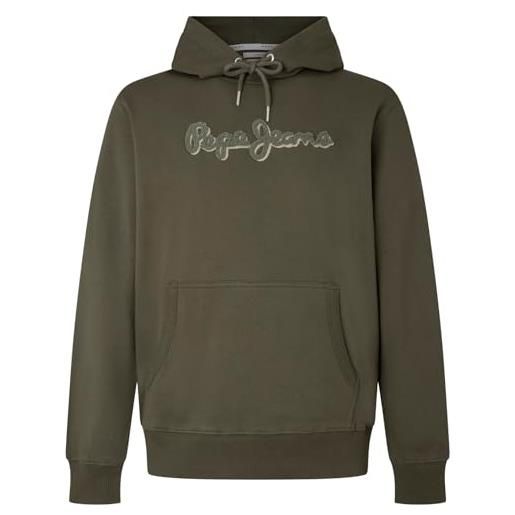 Pepe Jeans ryan hoodie, felpa con cappuccio uomo, marrone (sculpture), xl