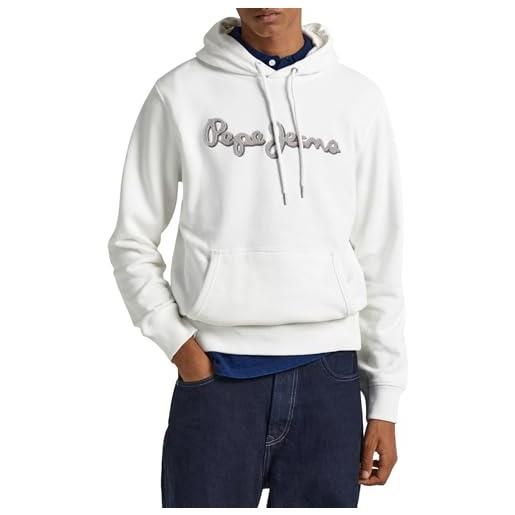 Pepe Jeans ryan hoodie, felpa con cappuccio uomo, bianco (off white), xs