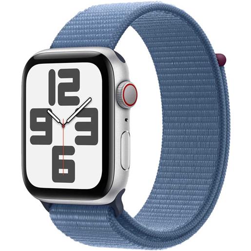Apple se gps + cellular 44 mm sport loop watch argento