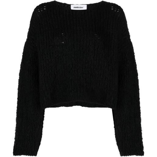AMBUSH maglione girocollo chunky - nero