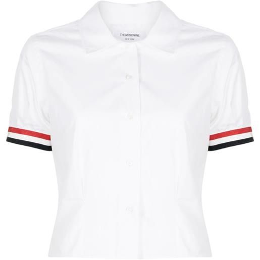 Thom Browne camicia con banda rwb - bianco