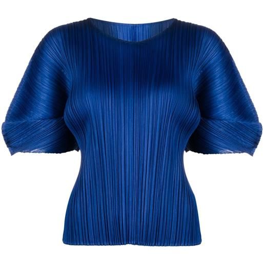 Pleats Please Issey Miyake blusa monthly colors august plissettata