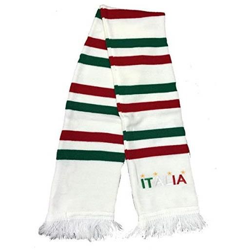 Brollogroup sciarpa tubolare italia sciarpe invernali scritta ricamata tifosi nazionale ps 09247 (blu tricolore)