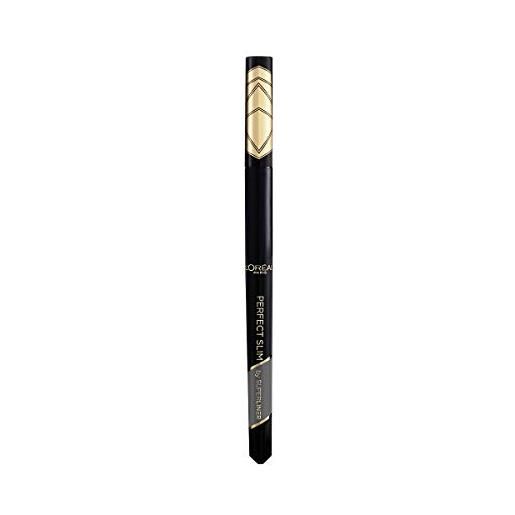 L'Oréal Paris eyeliner in penna superliner perfect slim, tratto preciso, tenuta fino a 24h, colore: grey (02)