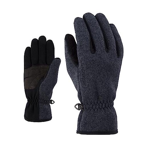 Ziener guanti da uomo guanti sportivi imagio, uomo, 802001_8_negro (black melange), nero (black mélange), 8