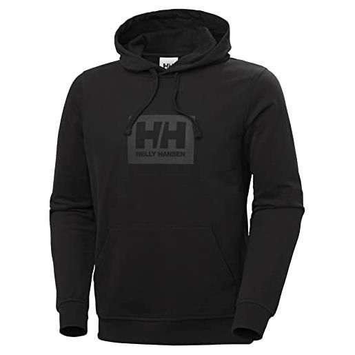 Helly Hansen uomo hh box hoodie, nero, l