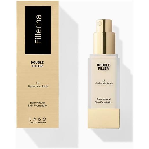 LABO INTERNATIONAL Srl fillerina double filler bare natural skin foundation 102 light cool labo 30ml