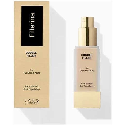LABO INTERNATIONAL Srl fillerina double filler bare natural skin foundation 105 medium cool labo 30ml