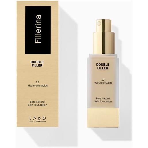LABO INTERNATIONAL Srl fillerina double filler bare natural skin foundation 107 dark neutral labo 30ml