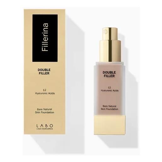 LABO INTERNATIONAL Srl fillerina double filler bare natural skin foundation 109 dark warm labo 30ml
