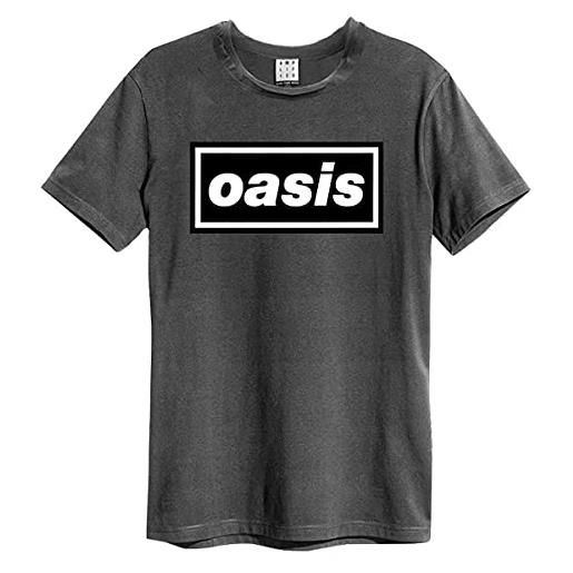 Amplified - maglietta da donna con logo oasis, antracite. , l