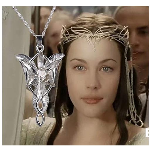 Féeries et merveilles collana arwen, il signore degli anelli replica arwen - argento piastra