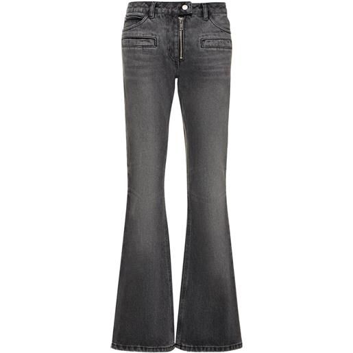 COURREGES jeans bootcut in denim con zip