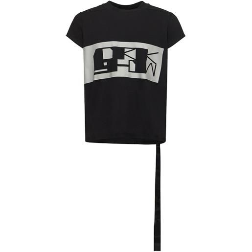 RICK OWENS DRKSHDW t-shirt in jersey di cotone con logo