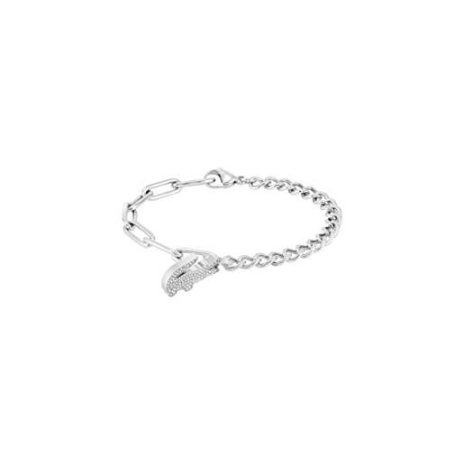 Lacoste braccialetto a catena da donna collezione crocodile con cristalli - 2040146