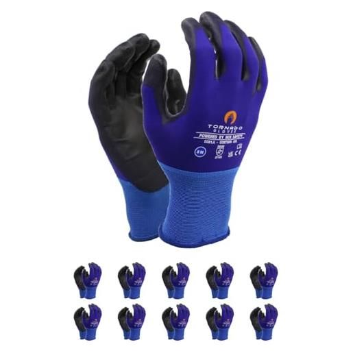 MCR Safety contour air/premium guanti di montaggio/taglia 10, 10 paia/blu/alta qualità/guanti di montaggio/made in usa/guanti resistenti al taglio guanti da lavoro