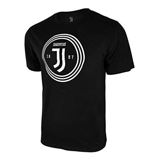 Icon Sports - maglietta a maniche corte da uomo uefa champions league, uomo, juventus - maglietta a maniche corte da uomo, jv137ct-k, nero, s