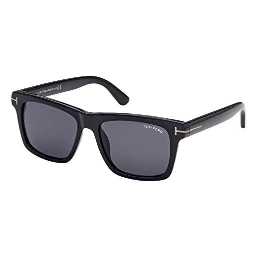 Tom Ford occhiali da sole buckey-02 ft 0906-n shiny black/grey 58/17/145 uomo