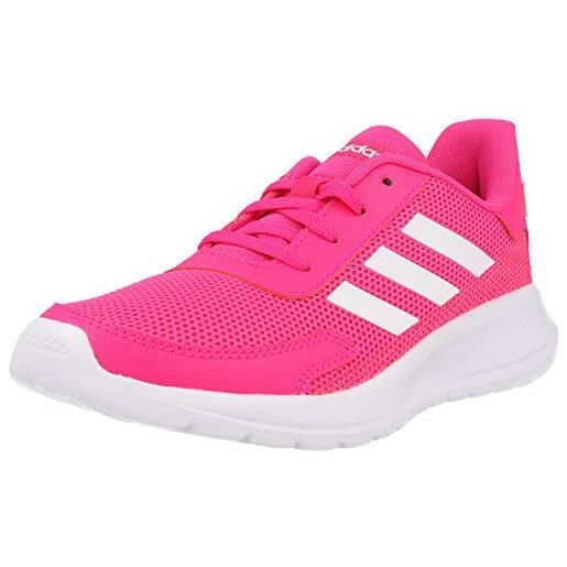 adidas tensaur run k, scarpe da corsa, shock pink/ftwr white/light granite, 38 2/3 eu
