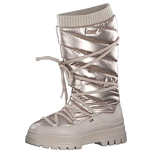 s.Oliver 5-26504-41, stivali da neve donna, beige, 37 eu