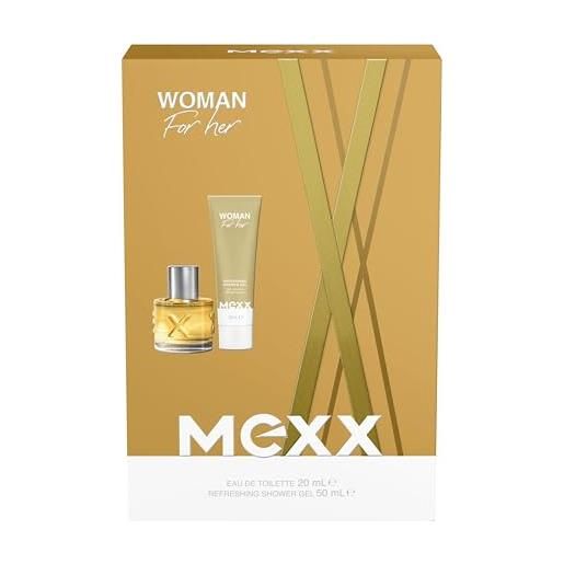 Mexx confezione regalo da donna eau de toilette 20 ml + gel doccia 50 ml