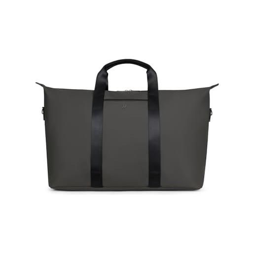Daniel hechter - borsa da viaggio - compatibile con cellulare - da uomo - collezione iconic - grigio/nero, grigio, taglia unica, utilità