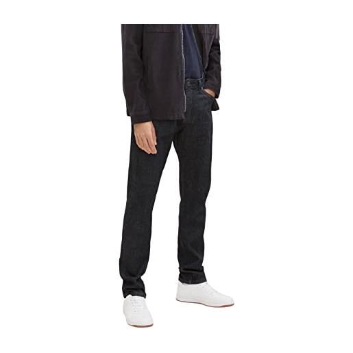 TOM TAILOR josh regular slim jeans, uomo, nero (clean rinsed black denim 10245), 31w / 32l