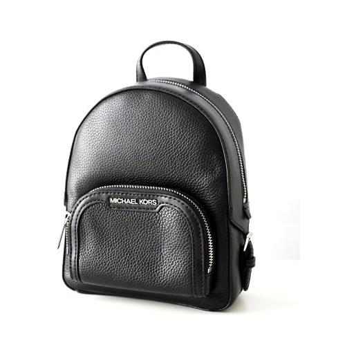 Michael Kors jaycee xs convertibile zip pocket zaino borsa pelle nero, nero, medium, dimensioni approssimative: 17,8 x 22,9 x 7,6 cm (lunghezza x altezza x larghezza)