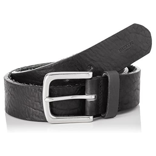 Hackett London tumbled burnished edg cintura, black, 30 uomo