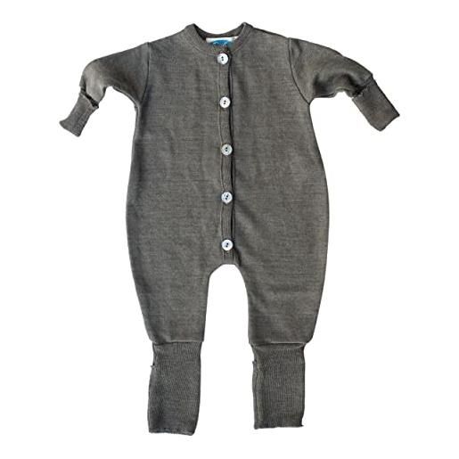 Reiff - pigiama per bambini, in spugna, 70% lana vergine merino, 30% seta roccia. 86 cm-92 cm