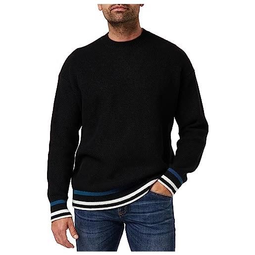 ARMANI EXCHANGE sostainable, maniche lunghe, a strisce maglione, schwarz, xs uomo