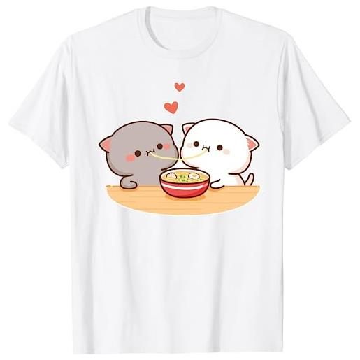 Berentoya kawaii panda bear hug bubu dudu valentine eating ramen valentines days funny gift unisex t-shirt, blu, l