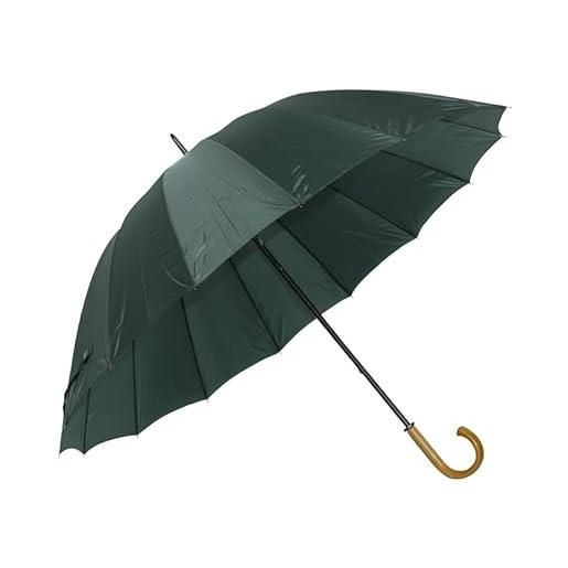 VIRSUS ombrello da pioggia maxi 16 stecche 519u, tinta unita, manico curvo effetto legno, struttura e puntale in plastica, ombrello gigante da pioggia (bordeaux)