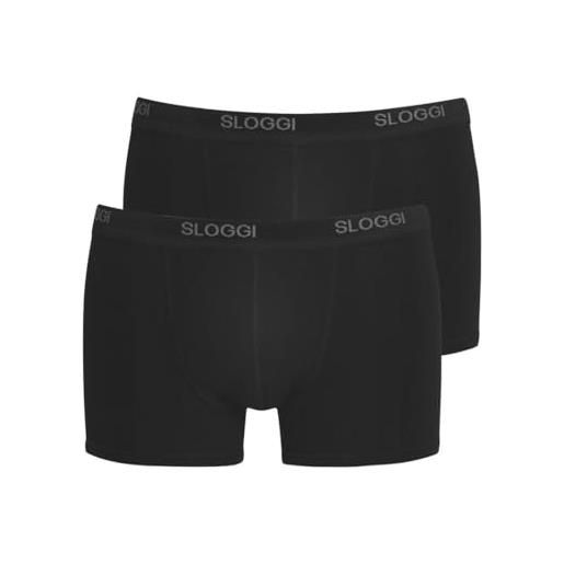 Sloggi basic short 2p, boxer uomo, nero (black), 6