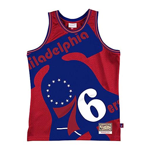 Mitchell & Ness nba blown out fashion jersey, colore: rosso, l