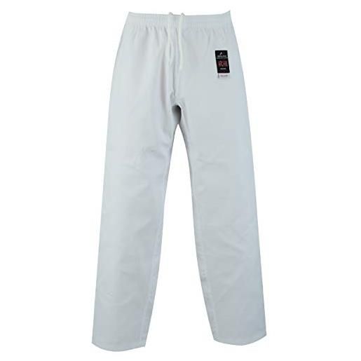 Malino pantaloni di karate per bambini pantaloni di arti marziali 7oz poly-cotton bianco taglia 140