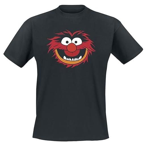 The Muppets animal - face uomo t-shirt nero s 100% cotone regular