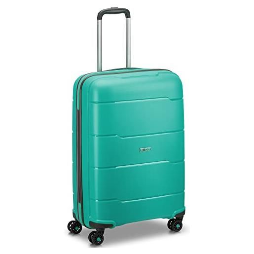 MODO BY RV RONCATO galaxy trolley medio 66 cm, rigido e con sistema di chiusura con sistema di chiusura tsa - turchese