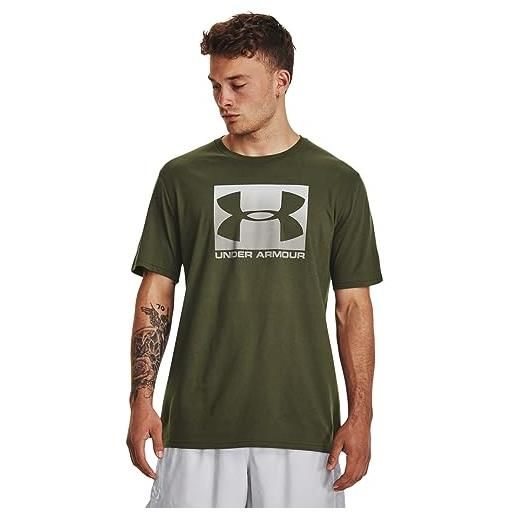 Under Armour boxed sportstyle maglietta a maniche corte, t-shirt donna, verde, xl/xxl