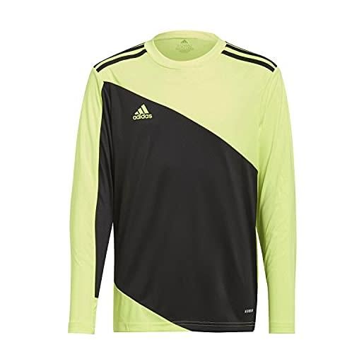 adidas squadra 21 goalkeeper long sleeve jersey, maglia lunga bambini e ragazzi, black/app solar red, 164