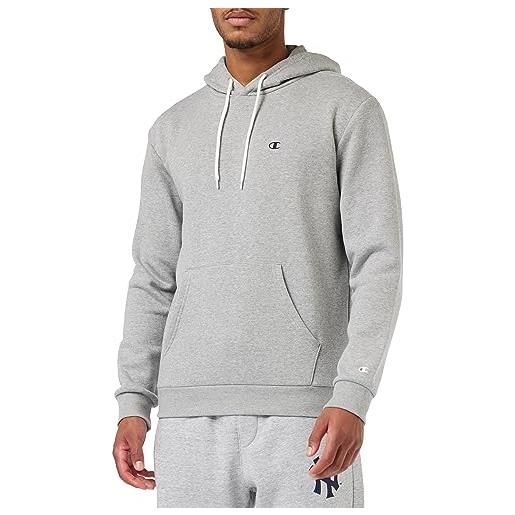 Champion legacy Champion basics - powerblend fleece felpa con cappuccio, grigio melange chiaro, xl uomo fw23