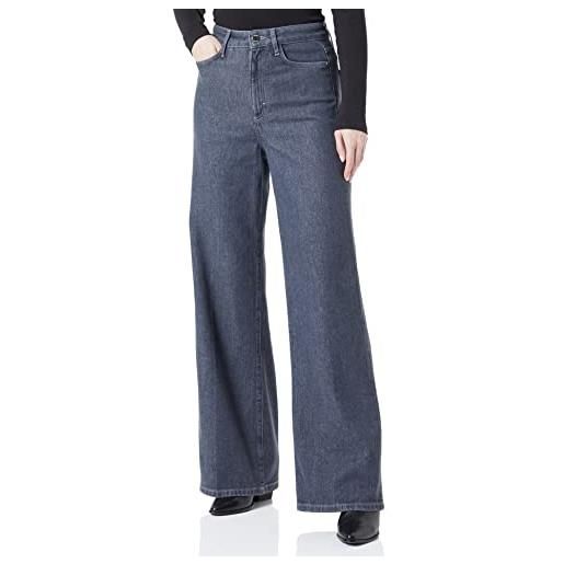 s.Oliver BLACK LABEL 2121285 7/8 jeans vestibilità: milly wide leg, grigio, 48w x 32l donna