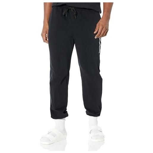 Emporio Armani pettini da uomo in spugna spazzolata pantaloni felpati, nero