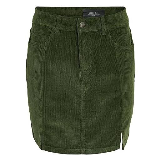 Noisy may nmfling nw corduroy pleat clr skirt noos gonna, verde combo, m donna