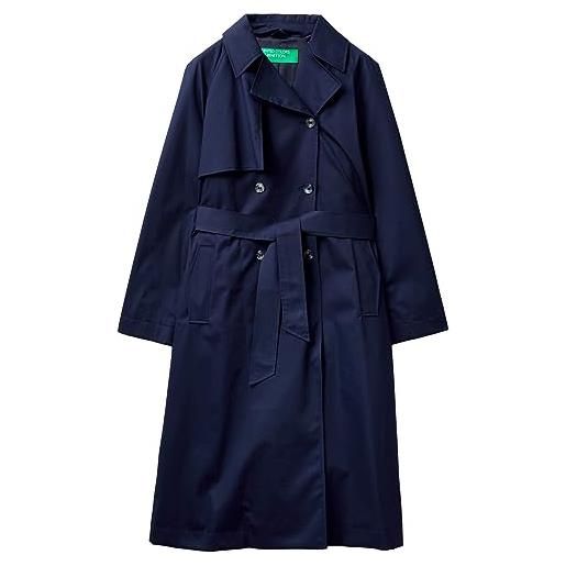 United Colors of Benetton spolverino 2szxdn030, trench donna, blu notte 252, m