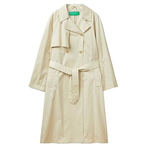 United Colors of Benetton spolverino 2szxdn030, trench donna, sabbia 1j4, s