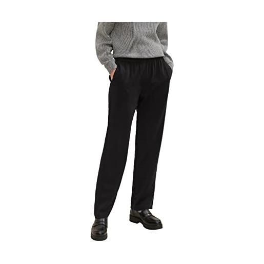 TOM TAILOR le signore pantaloni larghi in tessuto 1034231, 14482 - deep black, 32w / 30l