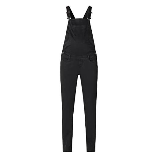 Supermom jeans aveley salopette, black denim-p116, 36 donna