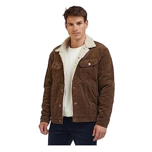 Lee giacca sherpa denim jacket, tartufo, xl uomo