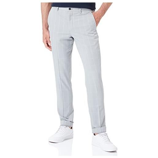 JACK & JONES jprfranco check trouser sn pantaloni eleganti, grigio chiaro/quadretti: super slim fit, 54 uomo